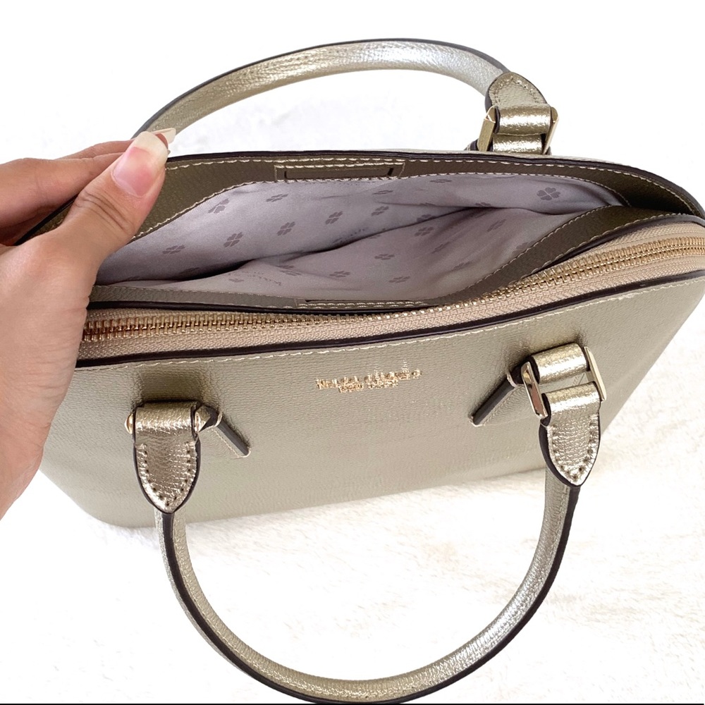 Kate Spade Sylvia Large Dome Satchel in Pale Gold - Picture 10 of 12